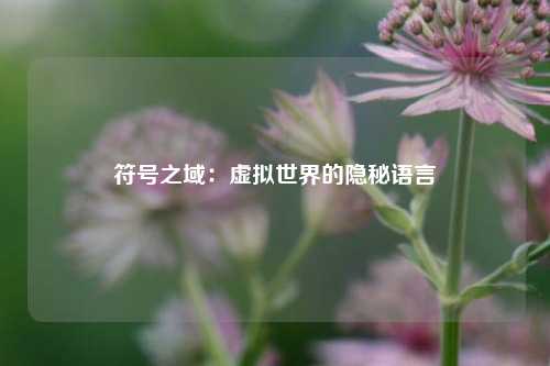 符号之域:虚拟世界的隐秘语言